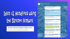 Headlines Thinking Routine on Padlet